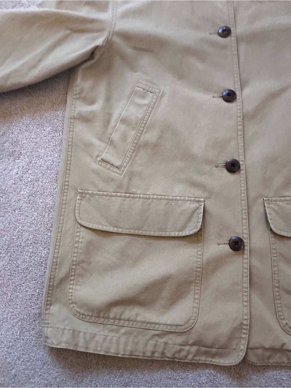 LL Bean Adirondack Barn Coat Chore Flannel Lined Corduroy Collar Women’s Medium - Picture 6 of 15